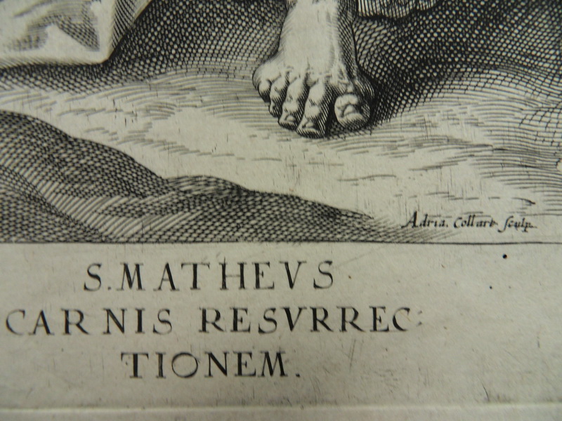 APOSTLE SAINT MATTHEW BIG ENGRAVING COLLAERT VOS 1590 D70  
