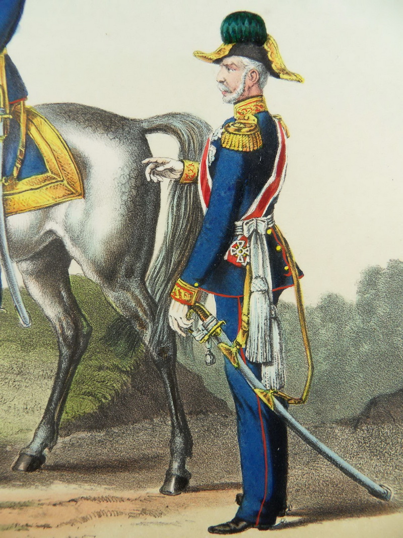 SACHSEN MILITÄR SÄCHSISCHE ARMEE UNIFORM ALTKOL. LITHOGRAPHIE 