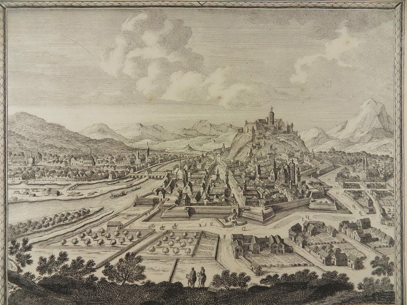 GRAZ STEIERMARK KUPFERSTICH ANSICHT PETER SCHENK 1700 R