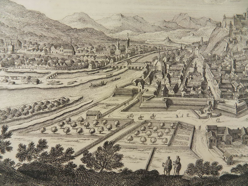 GRAZ STEIERMARK KUPFERSTICH ANSICHT PETER SCHENK 1700 R