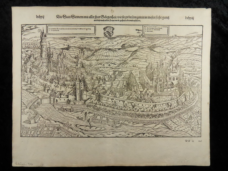 SIMMERN HUNSRÜCK HOLZSCHNITT ANSICHT MÜNSTER 1580 R