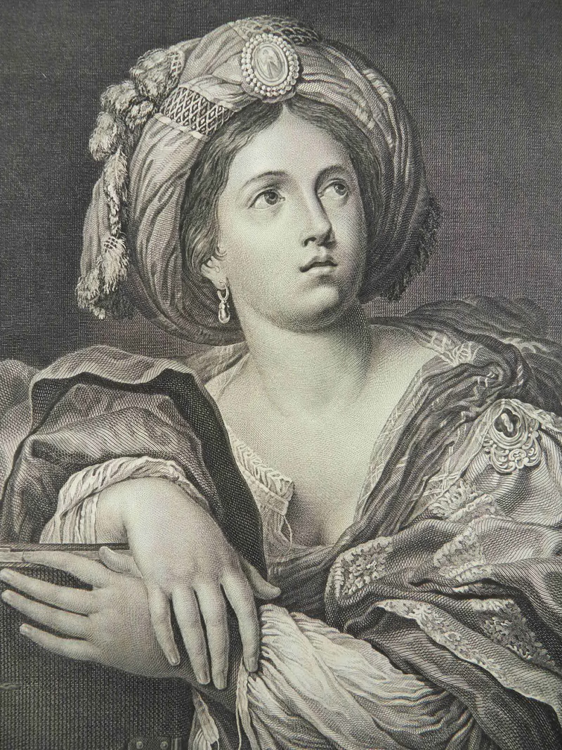 SYBILLE VON CUMAE KUPFERSTICH NACH DOMENICHINO 1790 R