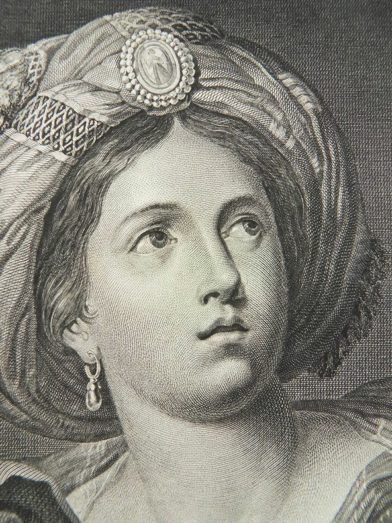 SYBILLE VON CUMAE KUPFERSTICH NACH DOMENICHINO 1790 R